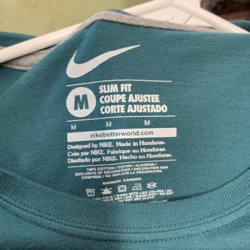 blue nike shirt